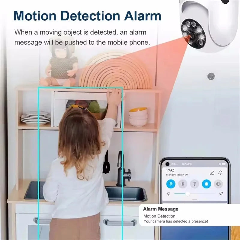 Tuya 5G WiFi Bulb Camera 5MP 3MP Indoor Security Two Way Audio Auto Tracking Human Colorful Night Vision E27 Base Mini PT Camera