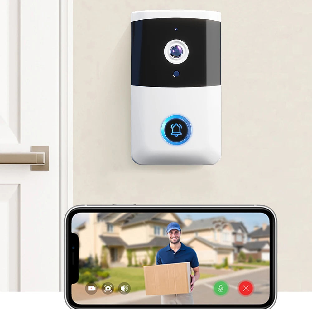 WiFi Smart Doorbell – Night Vision, Two-Way Audio, and Home Security System for Enhanced Safety, Visual Doorbell