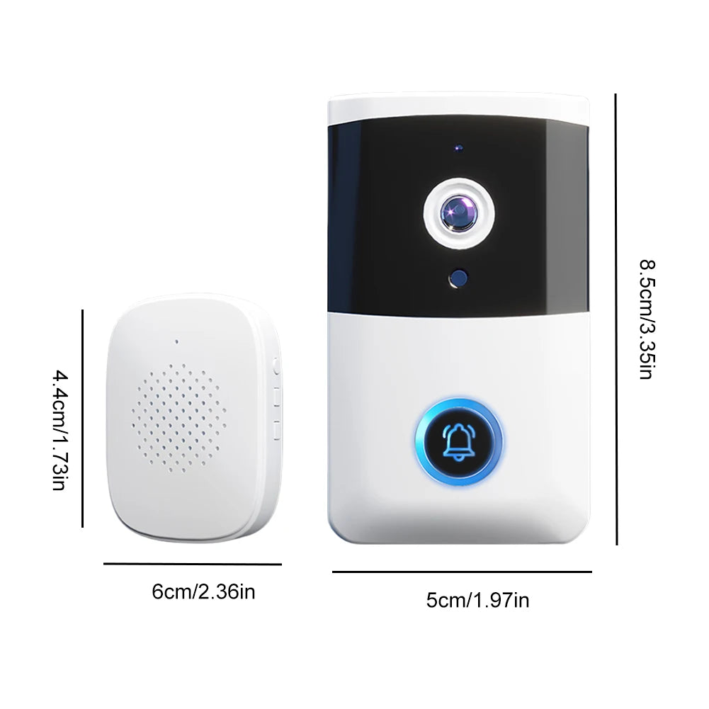 WiFi Smart Doorbell – Night Vision, Two-Way Audio, and Home Security System for Enhanced Safety, Visual Doorbell